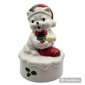 Vintage Mount Clemens Pottery Christmas Music Box